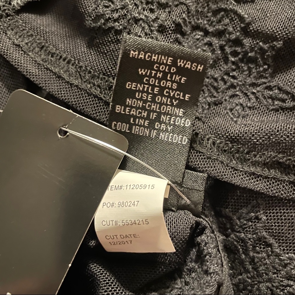 Torrid Black Lace Mesh Cold Shoulder Swim Cover-Up - Picture 4 of 5